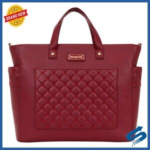 Convertible Backpack Tote Crossbody Bag Faux Leather Customizable Pins